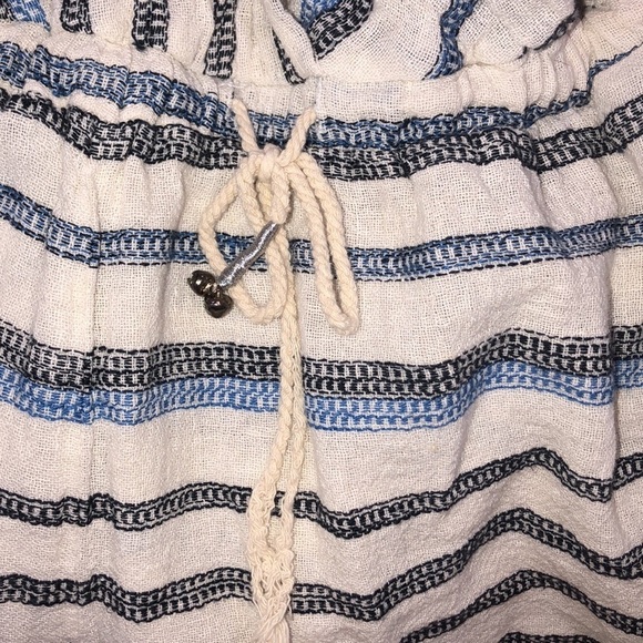 Indigo Rein size large linen & rayon blend striped romper - Picture 6 of 6